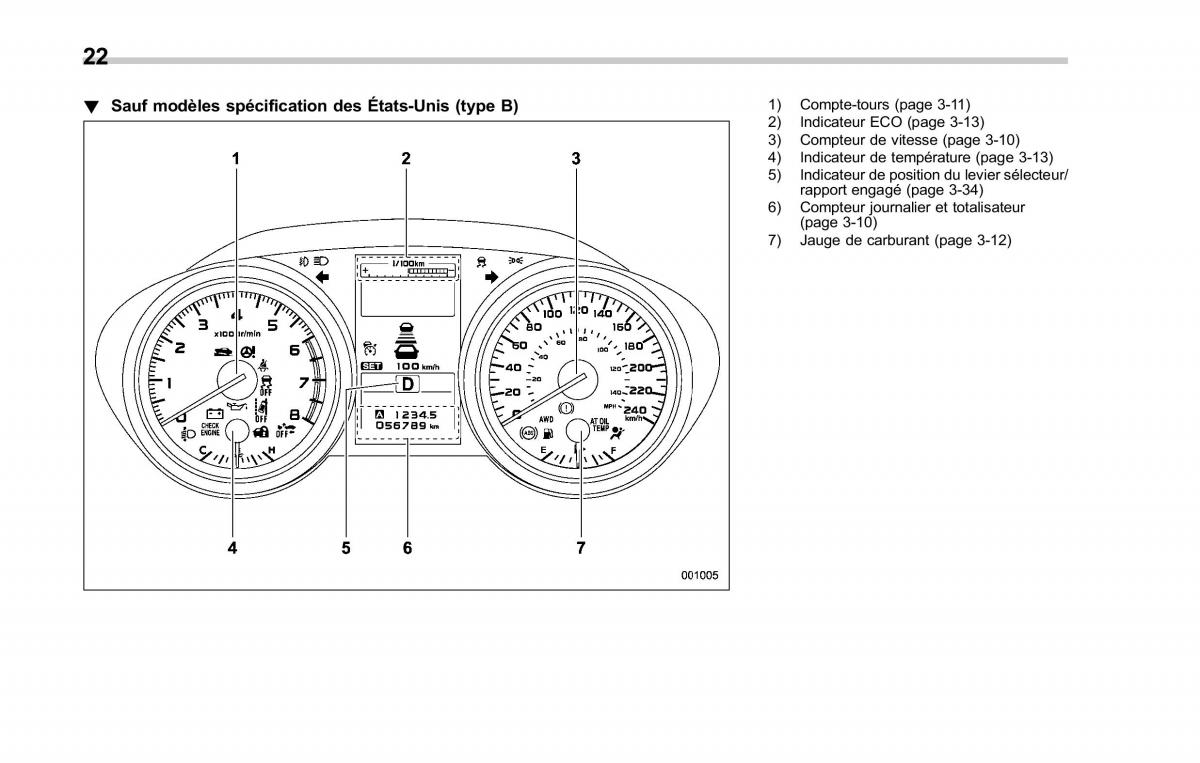 Subaru Outback Legacy V 5 manuel du proprietaire / page 27