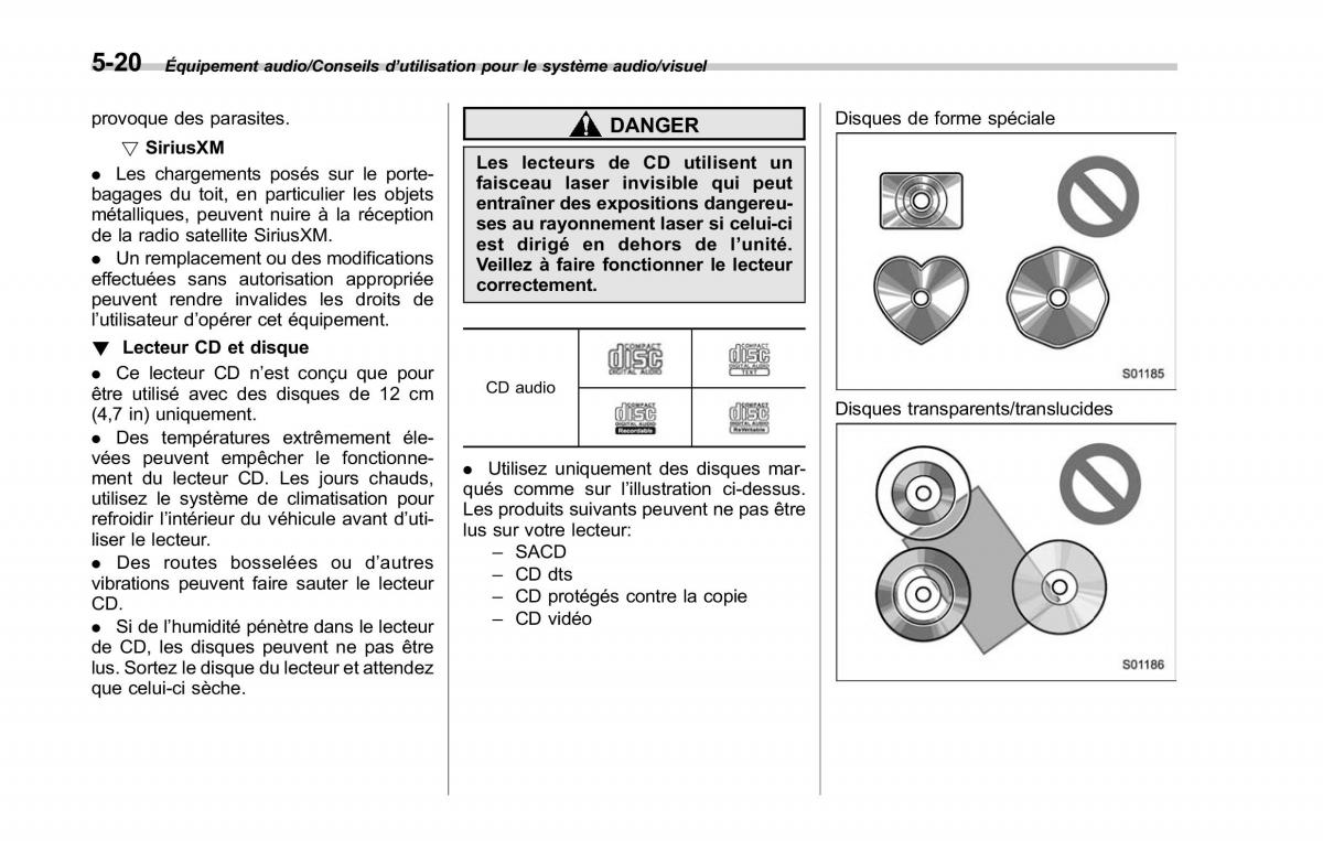 Subaru Outback Legacy V 5 manuel du proprietaire / page 271