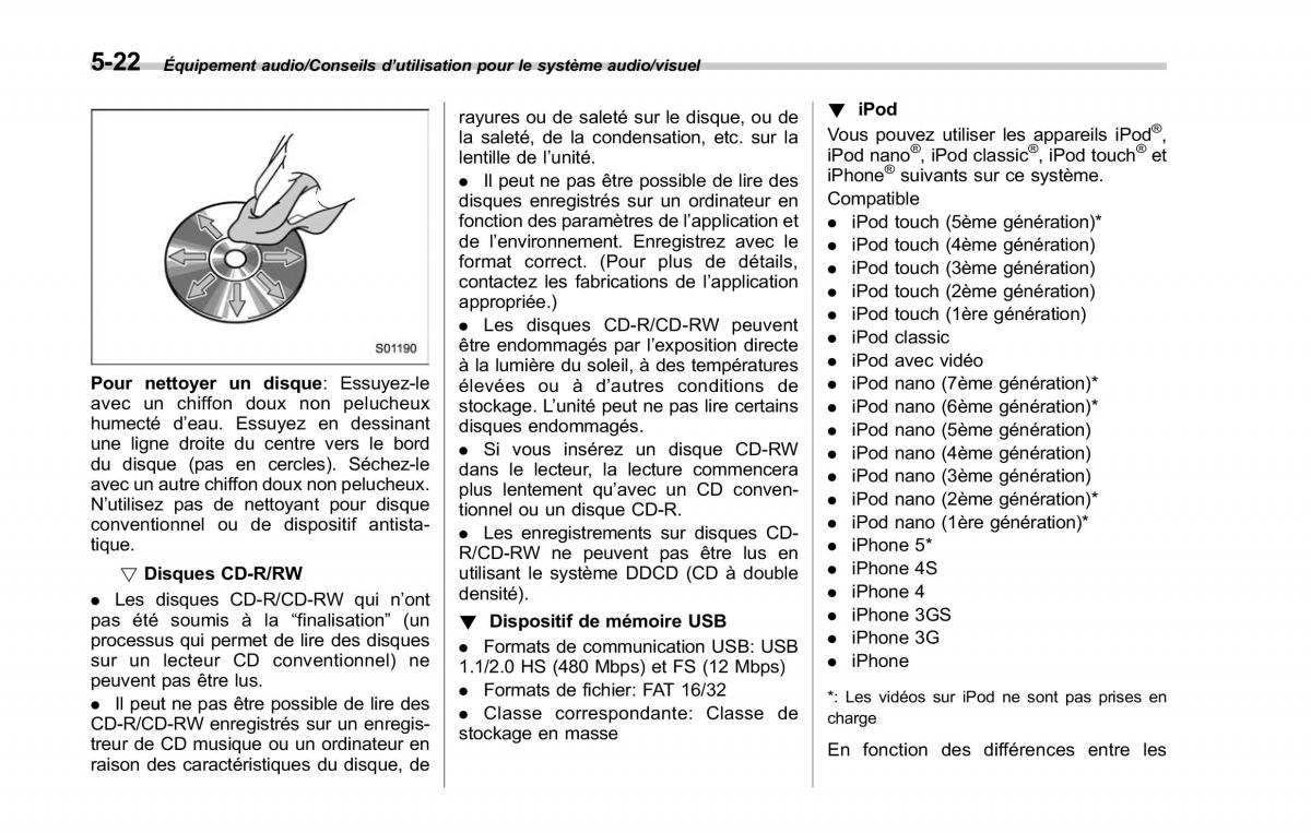 Subaru Outback Legacy V 5 manuel du proprietaire / page 273