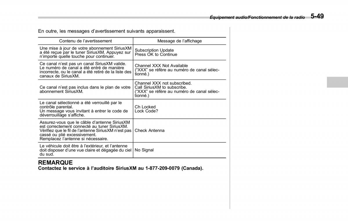 Subaru Outback Legacy V 5 manuel du proprietaire / page 300