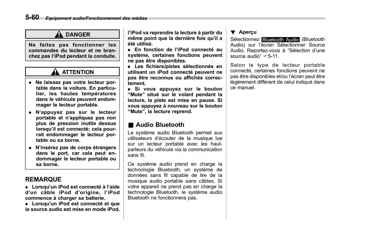 Subaru Outback Legacy V 5 manuel du proprietaire / page 311