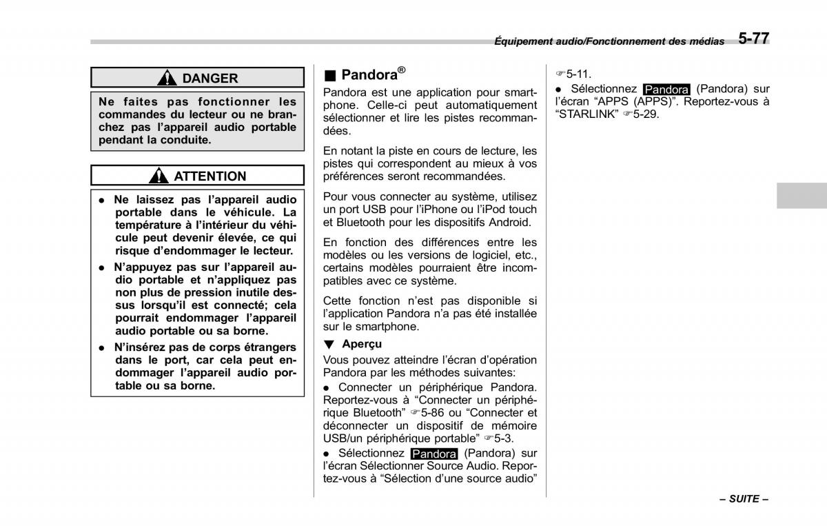 Subaru Outback Legacy V 5 manuel du proprietaire / page 328