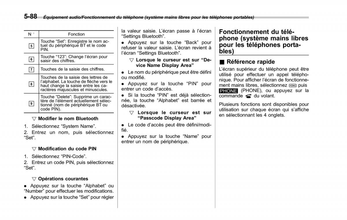 Subaru Outback Legacy V 5 manuel du proprietaire / page 339