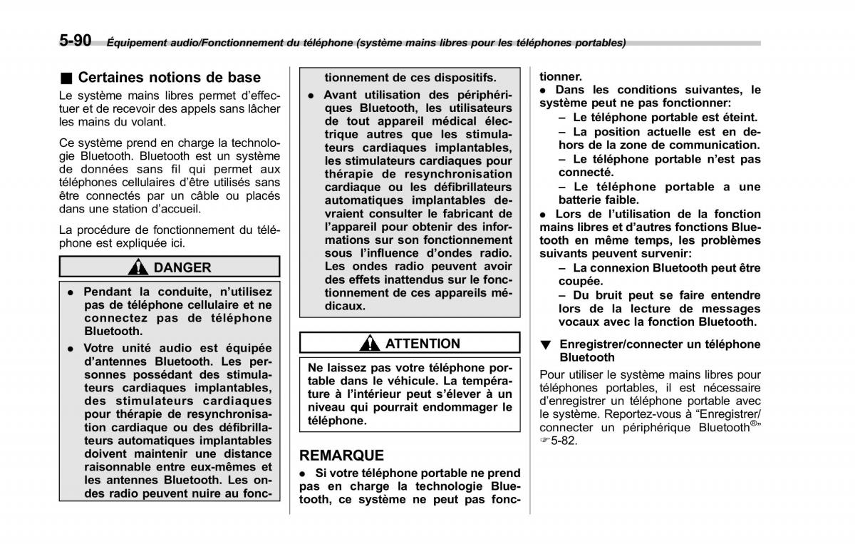 Subaru Outback Legacy V 5 manuel du proprietaire / page 341