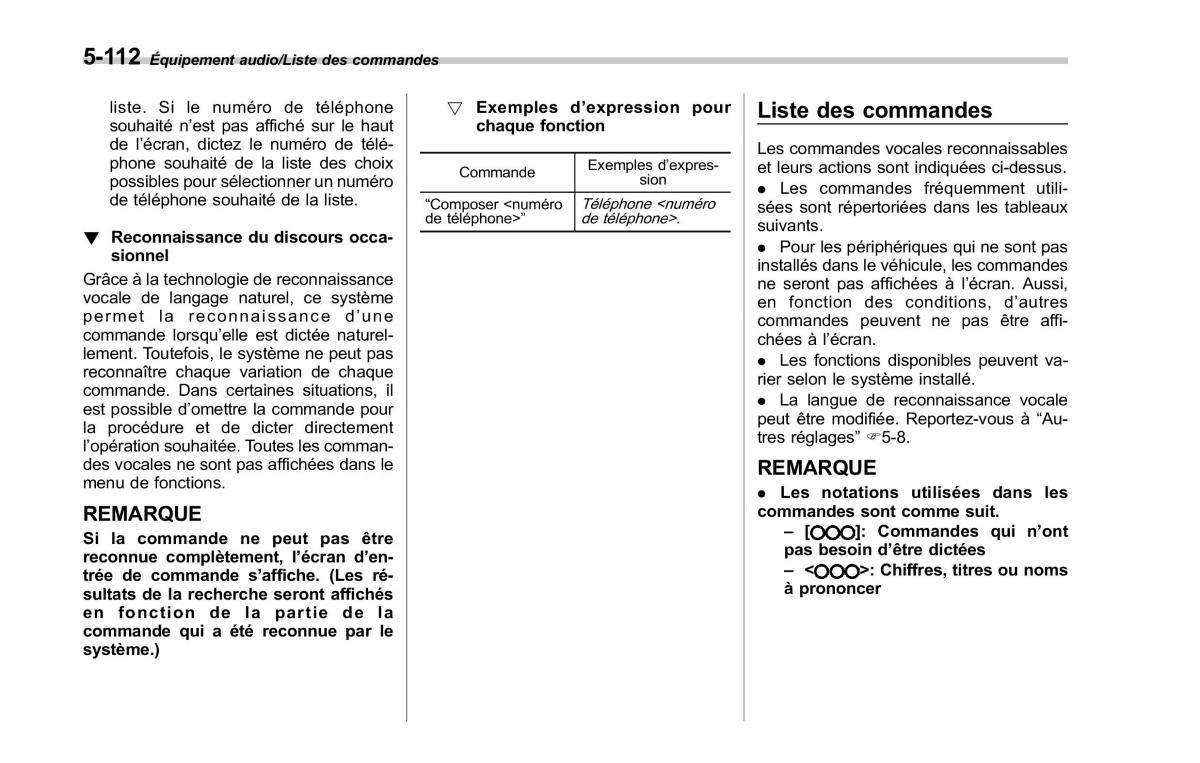 Subaru Outback Legacy V 5 manuel du proprietaire / page 363