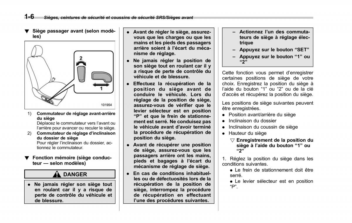 Subaru Outback Legacy V 5 manuel du proprietaire / page 37