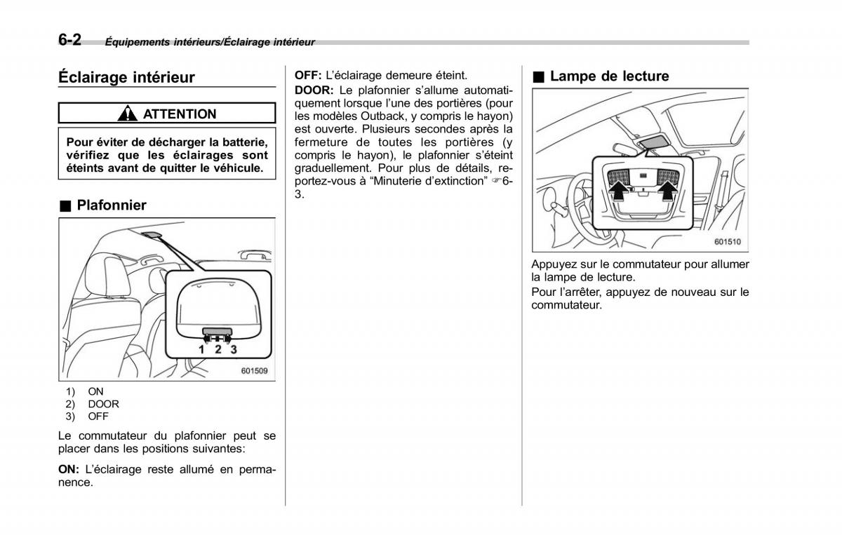 Subaru Outback Legacy V 5 manuel du proprietaire / page 371