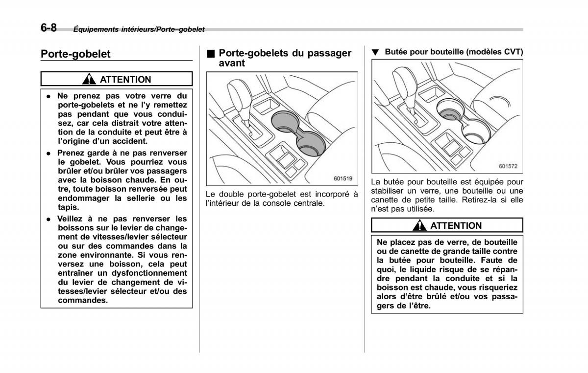 Subaru Outback Legacy V 5 manuel du proprietaire / page 377