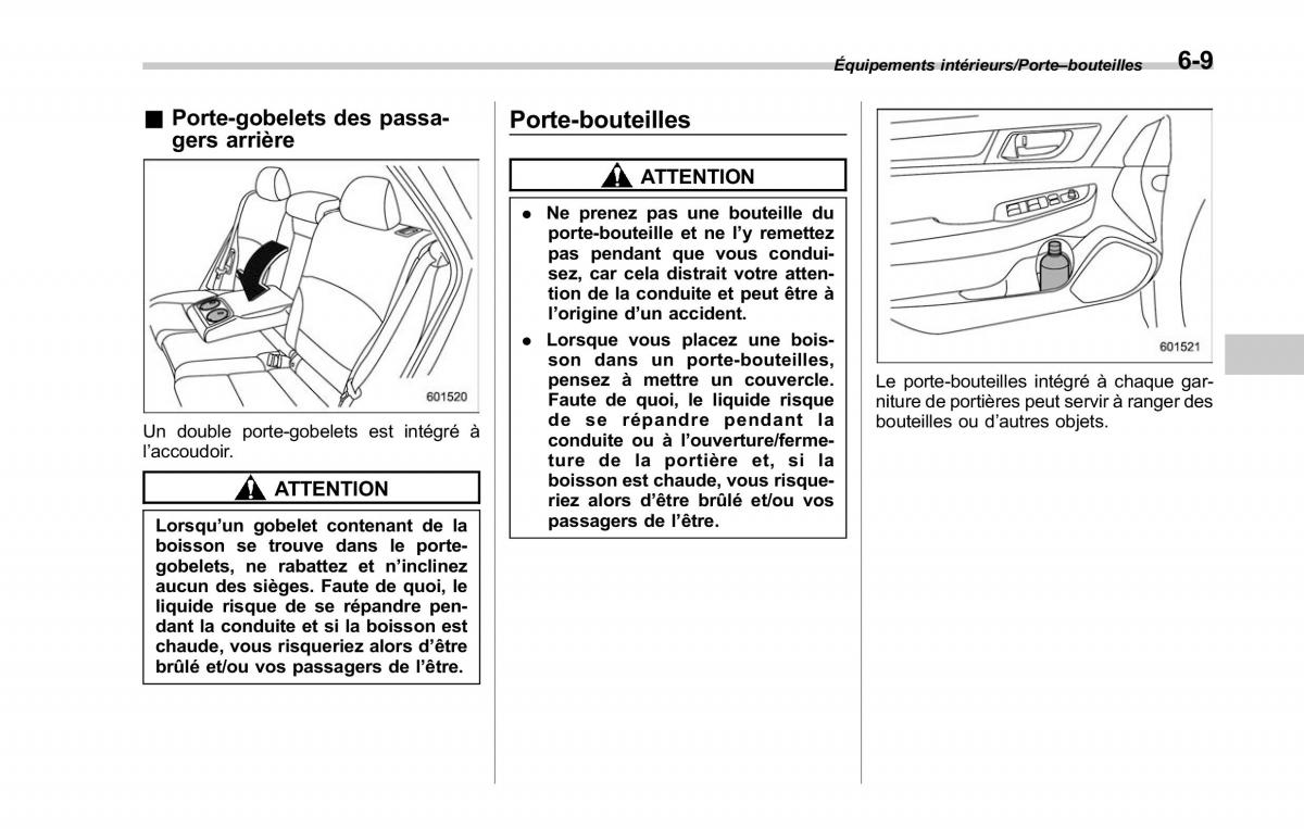 Subaru Outback Legacy V 5 manuel du proprietaire / page 378