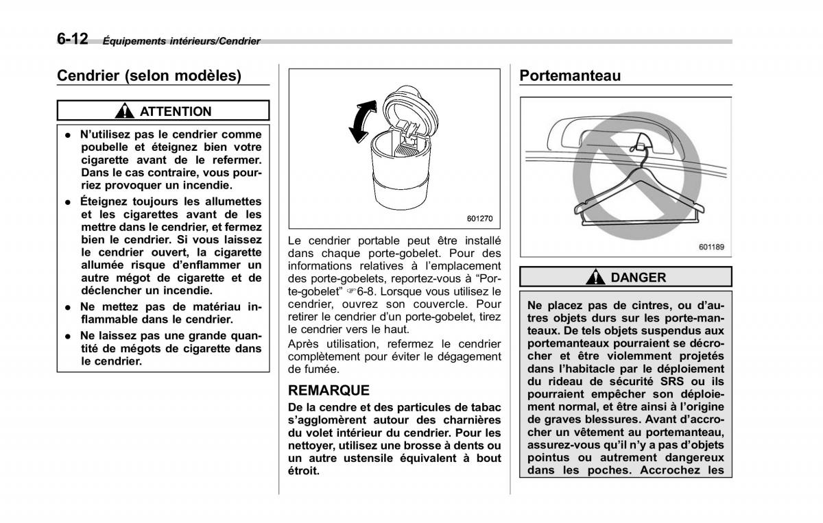 Subaru Outback Legacy V 5 manuel du proprietaire / page 381