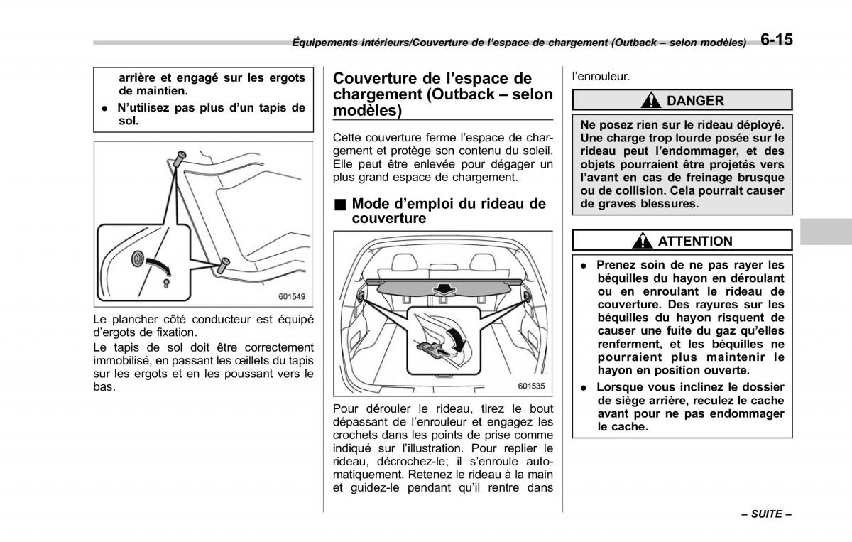 Subaru Outback Legacy V 5 manuel du proprietaire / page 384