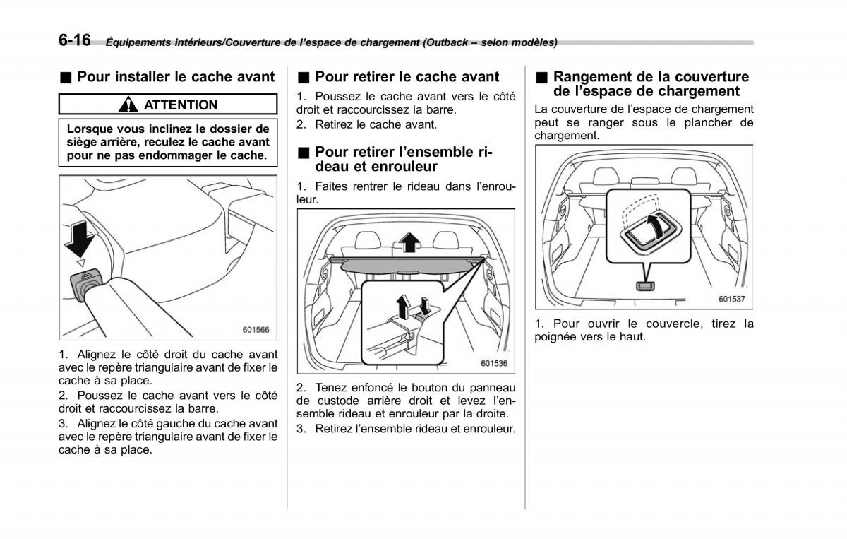 Subaru Outback Legacy V 5 manuel du proprietaire / page 385