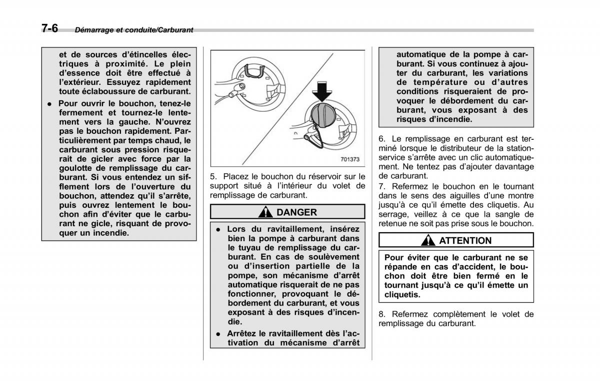 Subaru Outback Legacy V 5 manuel du proprietaire / page 401