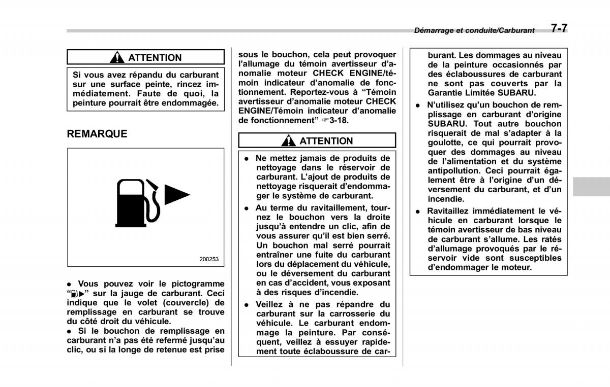 Subaru Outback Legacy V 5 manuel du proprietaire / page 402