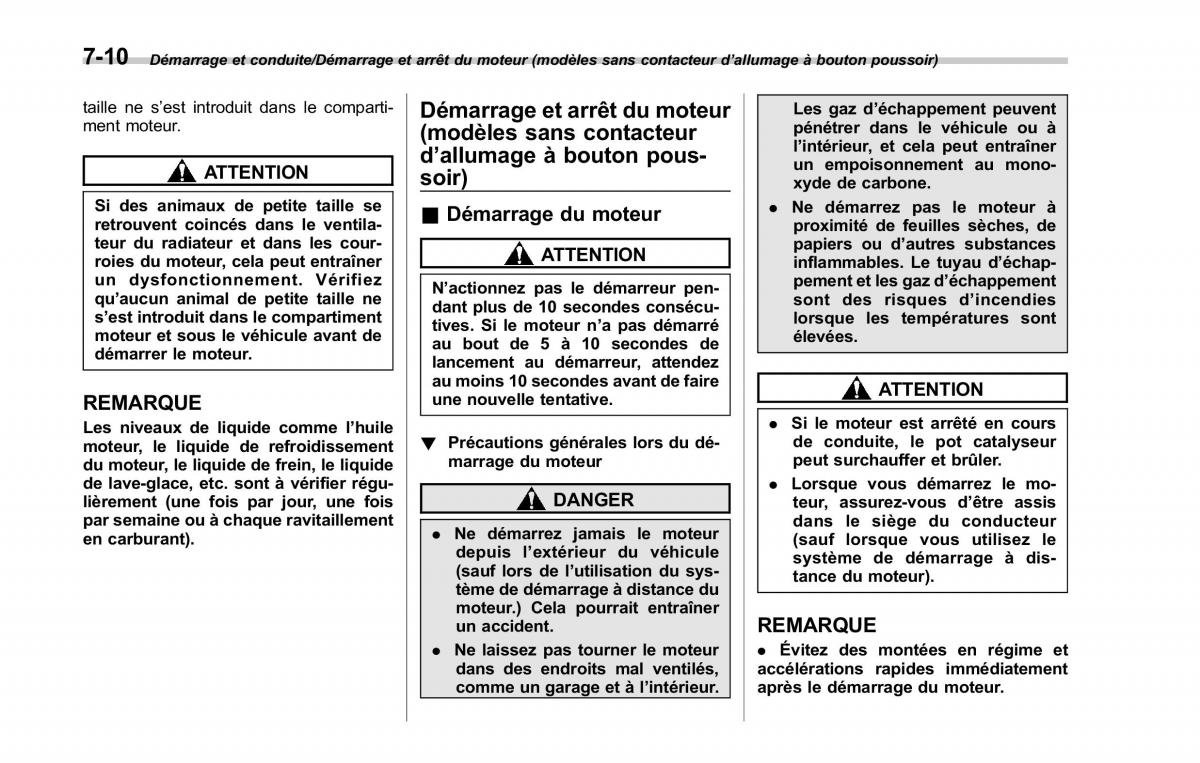 Subaru Outback Legacy V 5 manuel du proprietaire / page 405