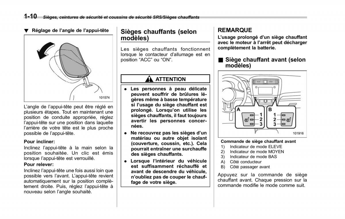 Subaru Outback Legacy V 5 manuel du proprietaire / page 41