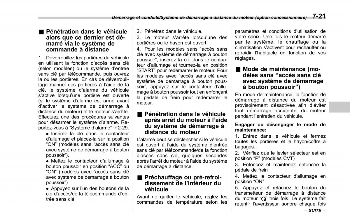 Subaru Outback Legacy V 5 manuel du proprietaire / page 416