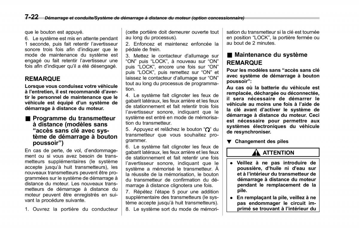 Subaru Outback Legacy V 5 manuel du proprietaire / page 417