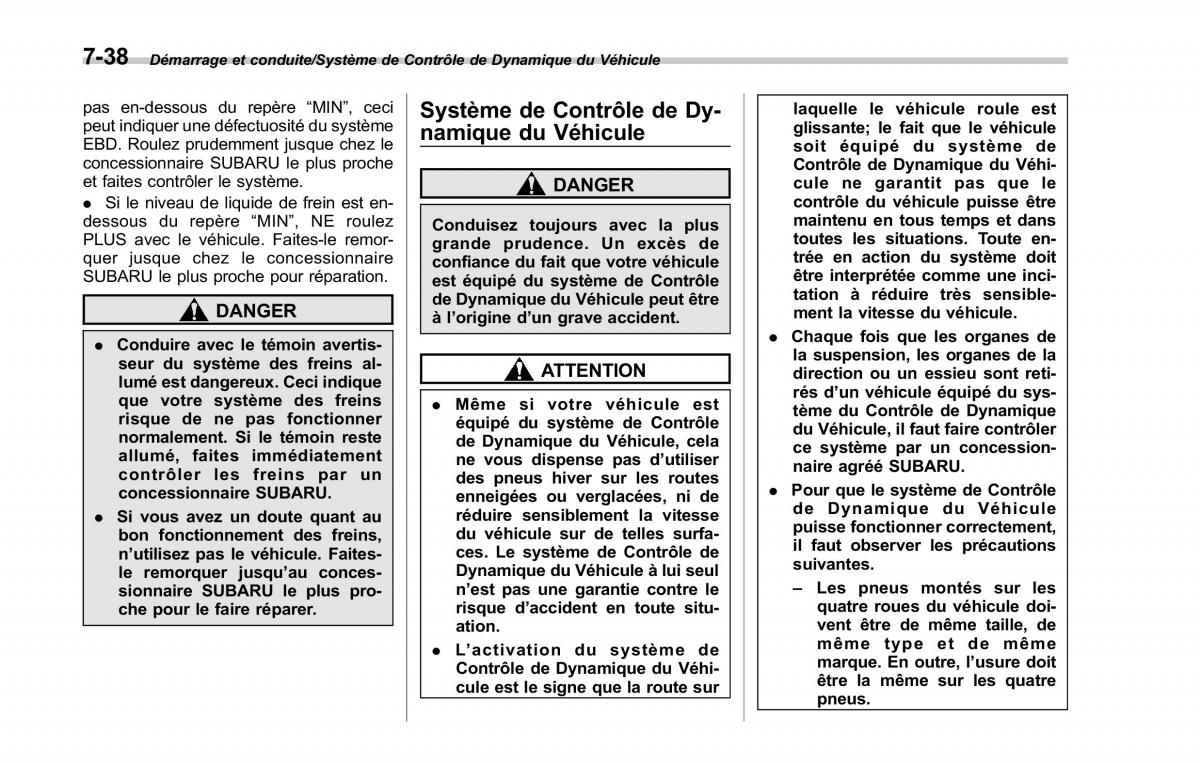 Subaru Outback Legacy V 5 manuel du proprietaire / page 433