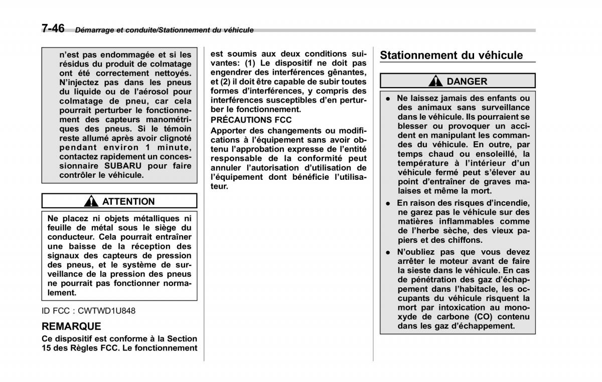 Subaru Outback Legacy V 5 manuel du proprietaire / page 441