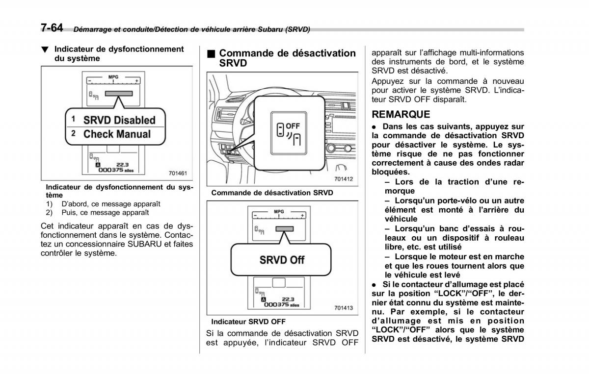 Subaru Outback Legacy V 5 manuel du proprietaire / page 459