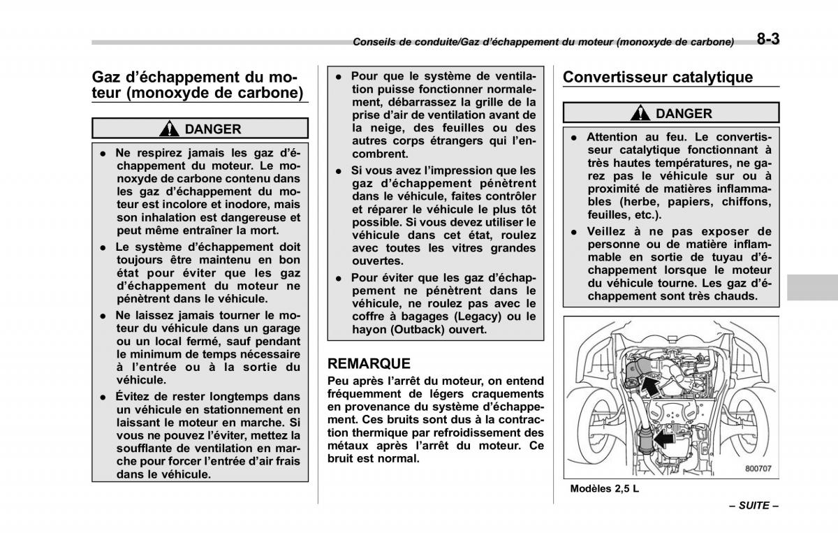 Subaru Outback Legacy V 5 manuel du proprietaire / page 464