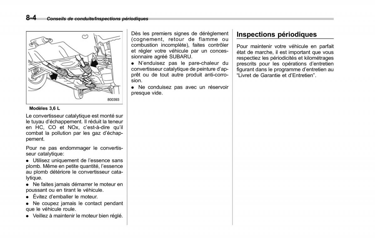 Subaru Outback Legacy V 5 manuel du proprietaire / page 465