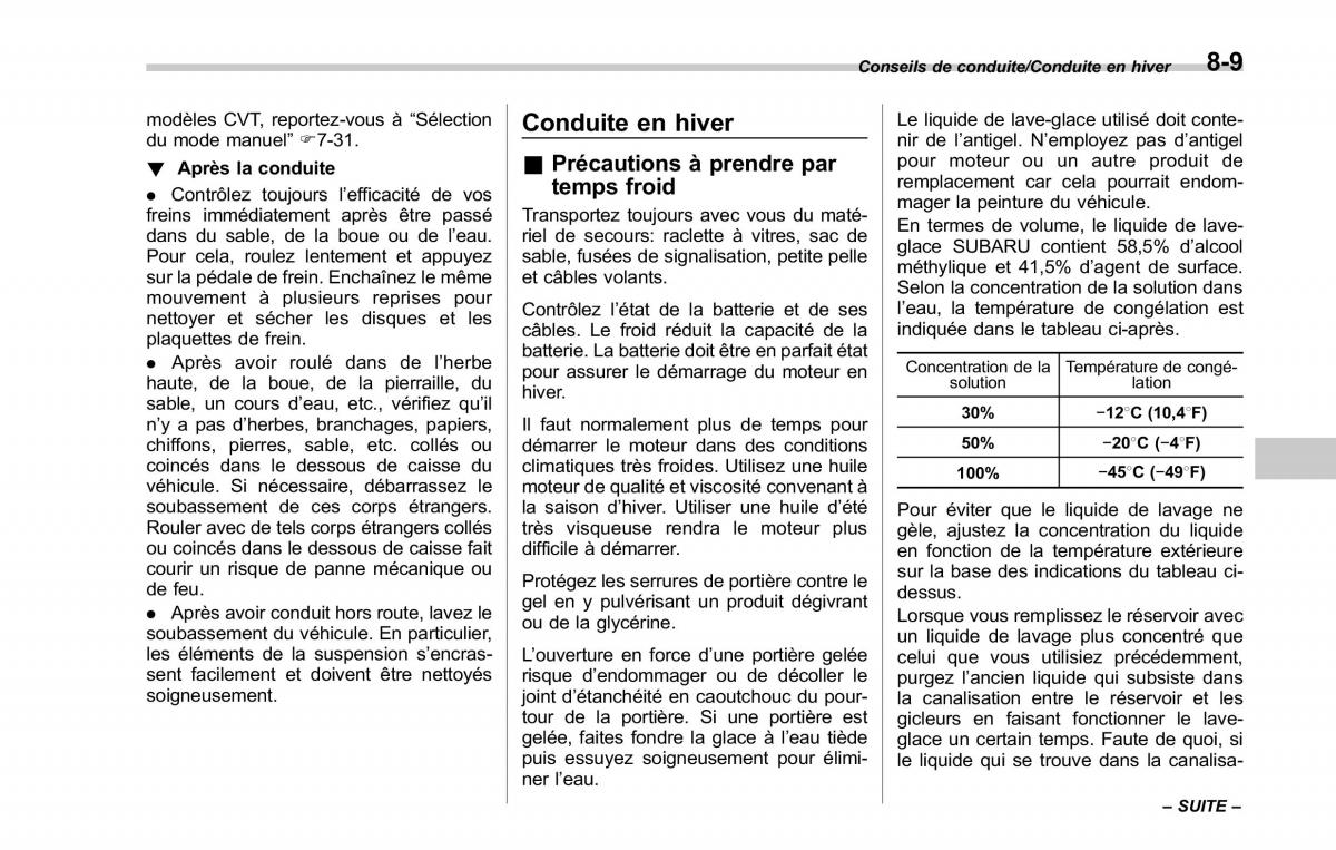 Subaru Outback Legacy V 5 manuel du proprietaire / page 470