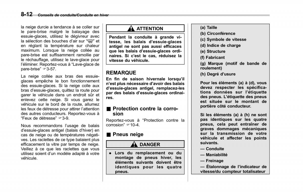 Subaru Outback Legacy V 5 manuel du proprietaire / page 473