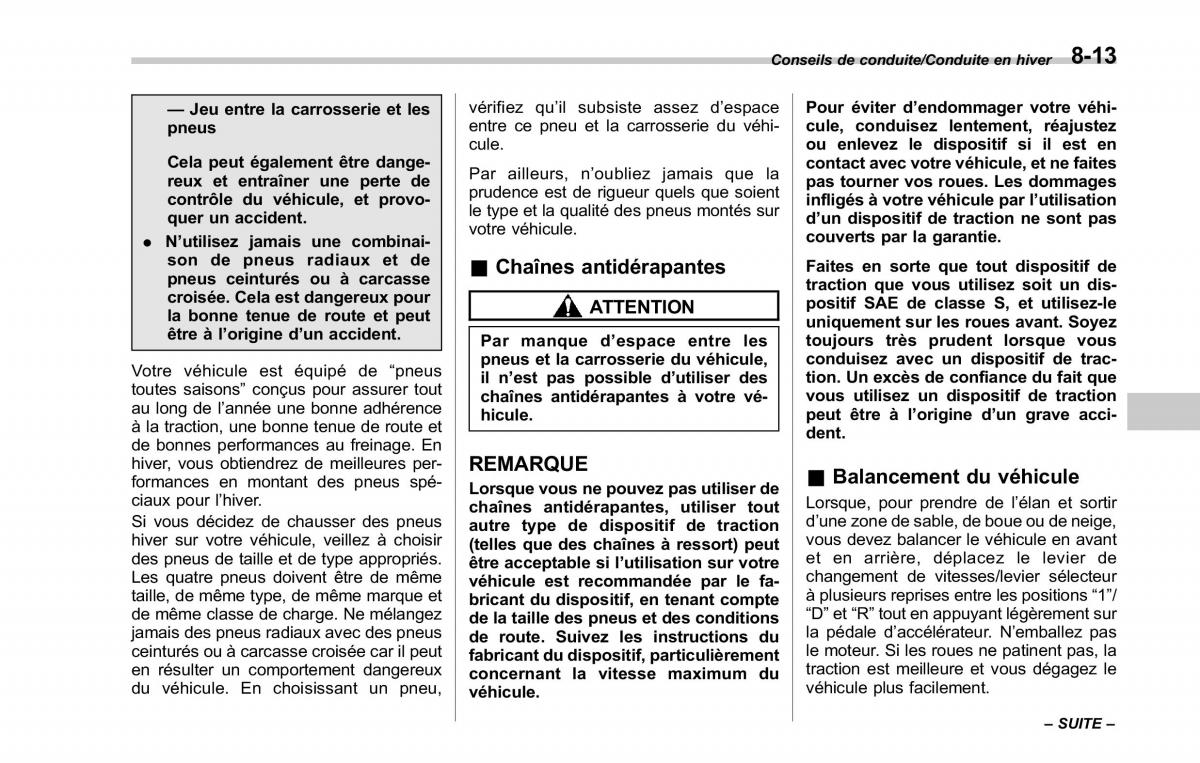 Subaru Outback Legacy V 5 manuel du proprietaire / page 474