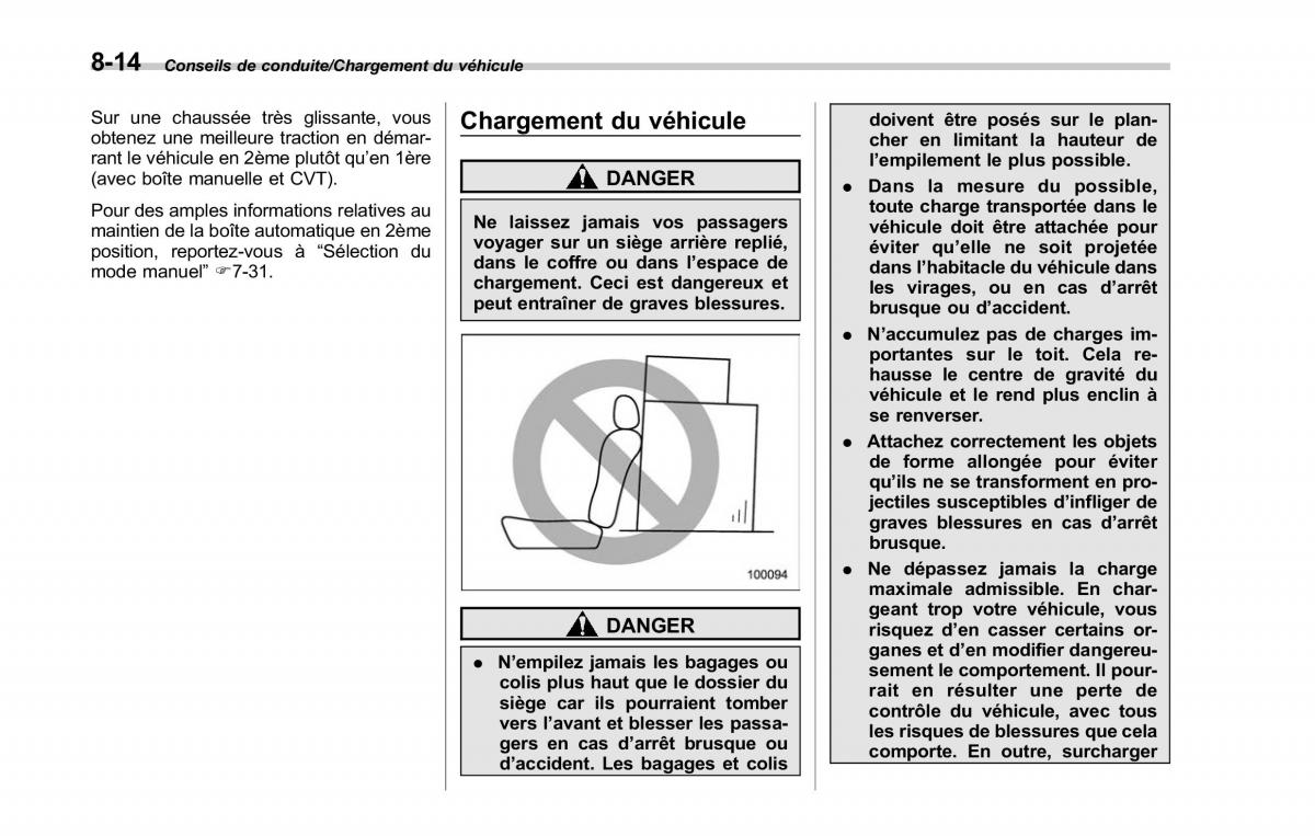 Subaru Outback Legacy V 5 manuel du proprietaire / page 475