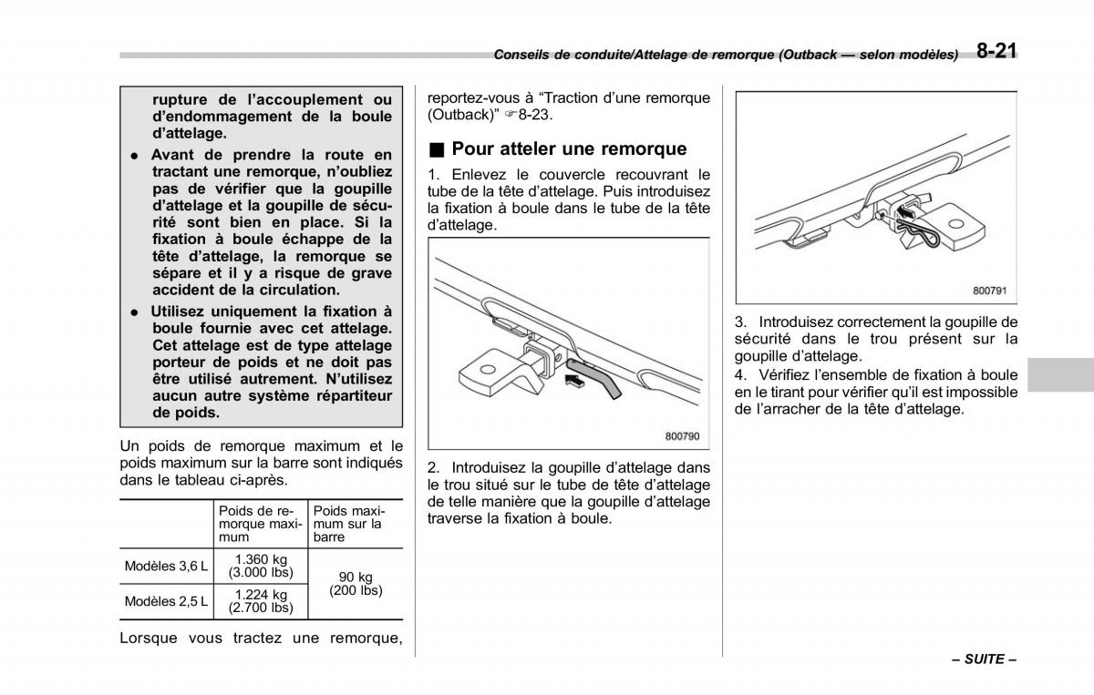 Subaru Outback Legacy V 5 manuel du proprietaire / page 482