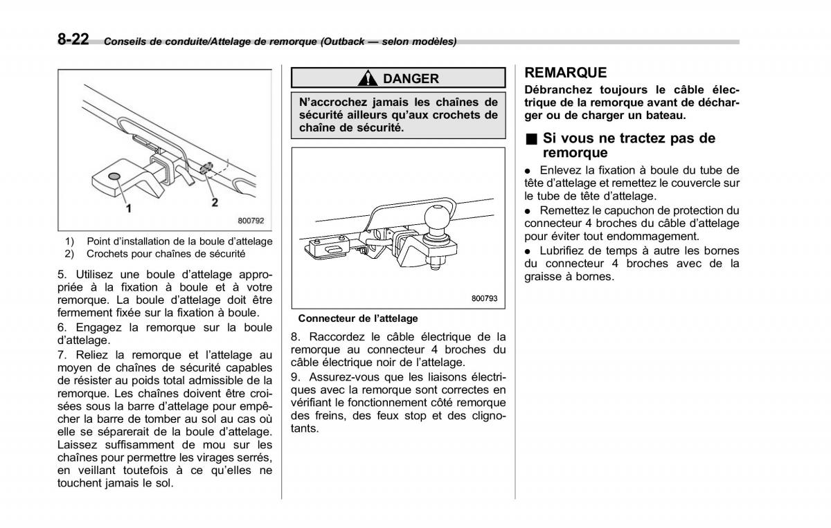 Subaru Outback Legacy V 5 manuel du proprietaire / page 483