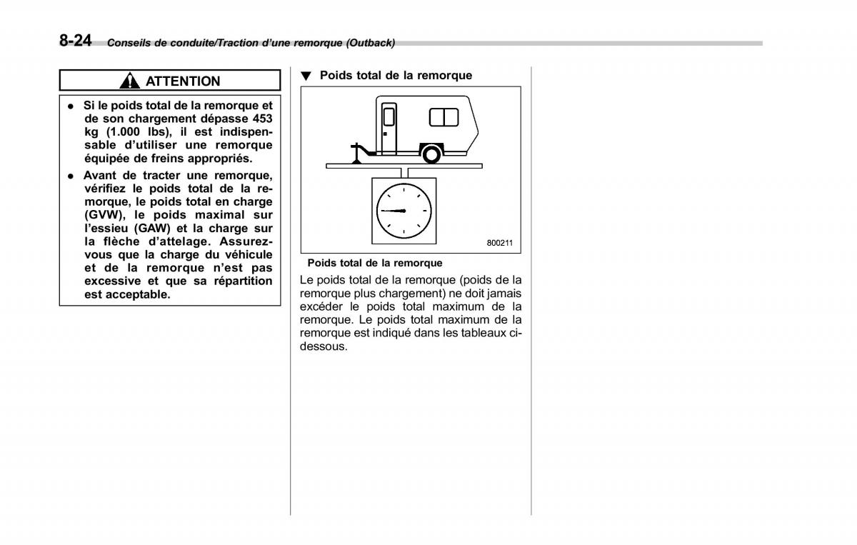 Subaru Outback Legacy V 5 manuel du proprietaire / page 485