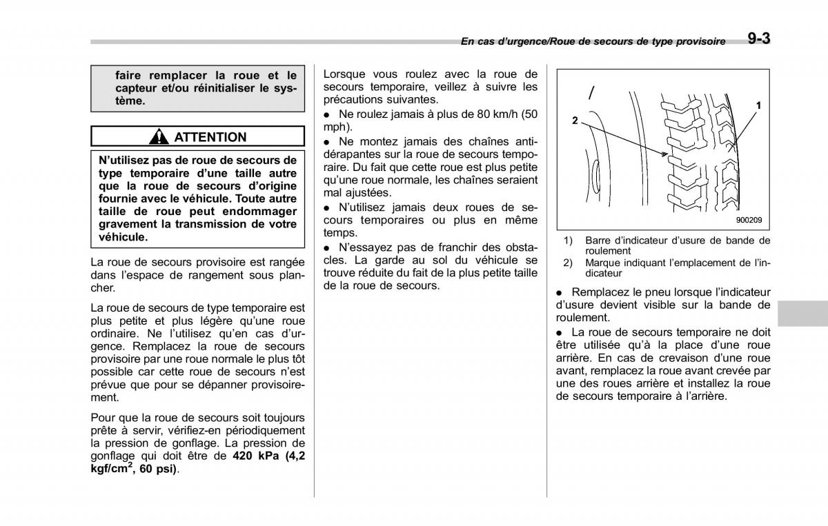 Subaru Outback Legacy V 5 manuel du proprietaire / page 496