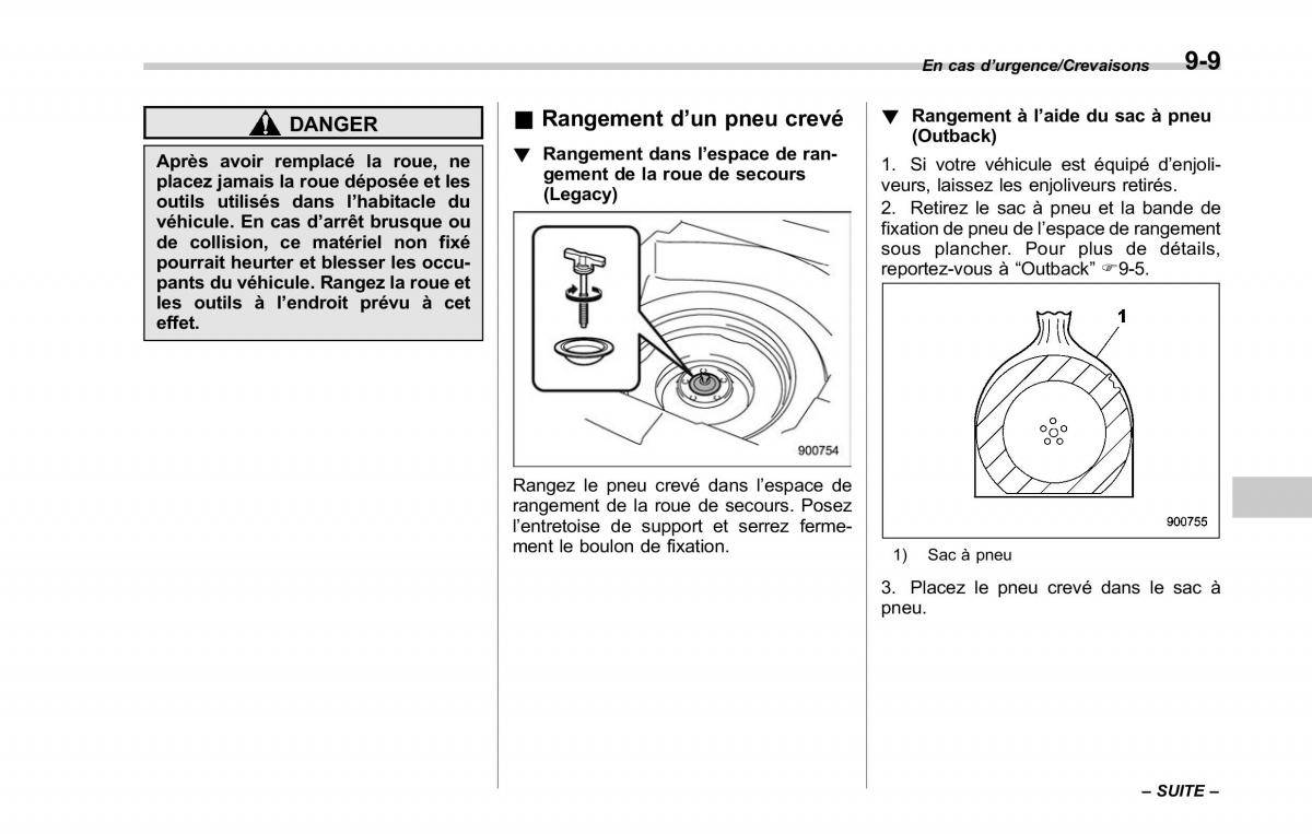 Subaru Outback Legacy V 5 manuel du proprietaire / page 502