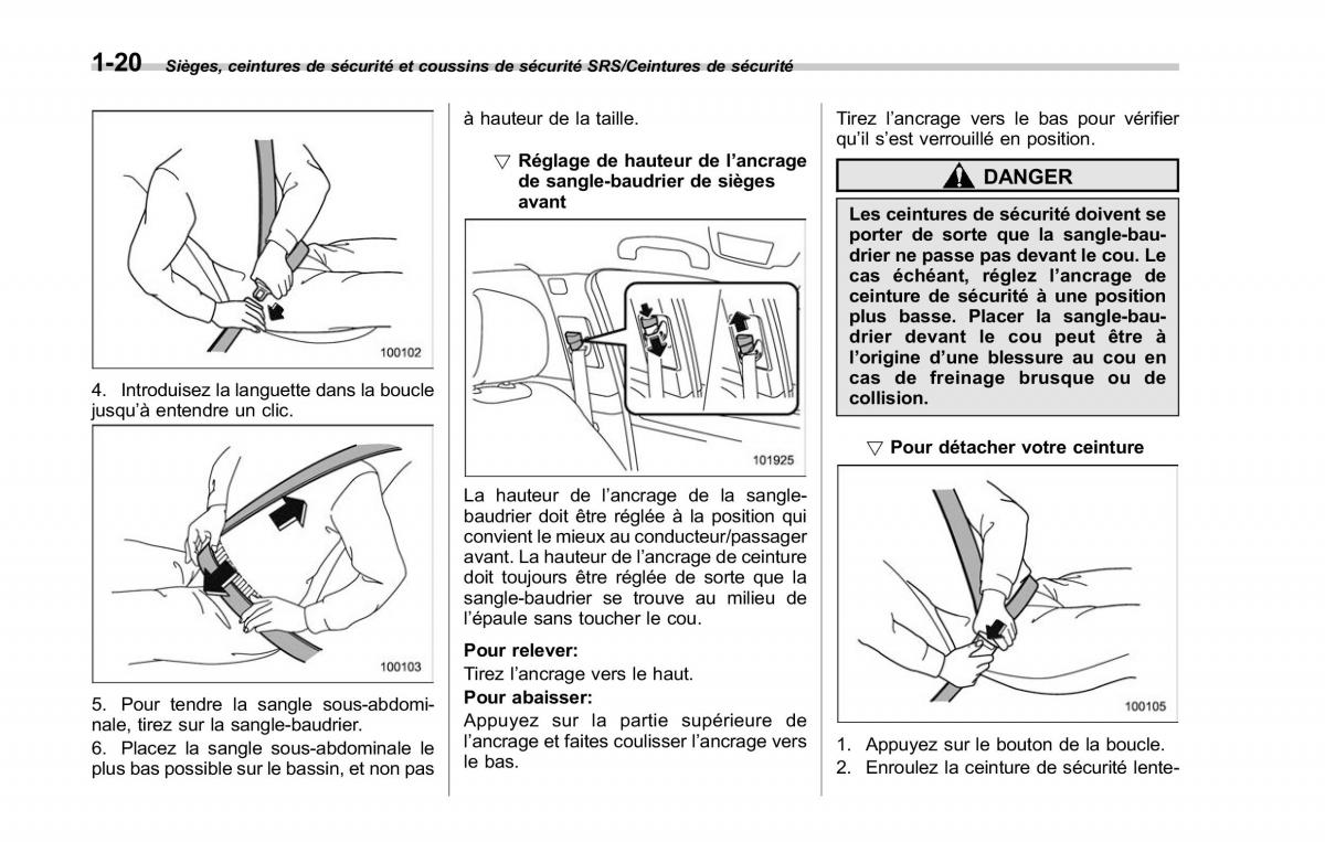 Subaru Outback Legacy V 5 manuel du proprietaire / page 51