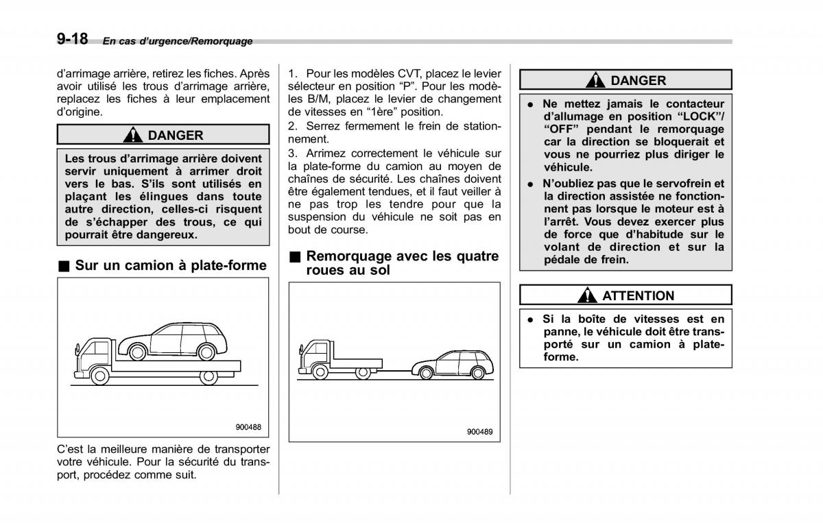 Subaru Outback Legacy V 5 manuel du proprietaire / page 511