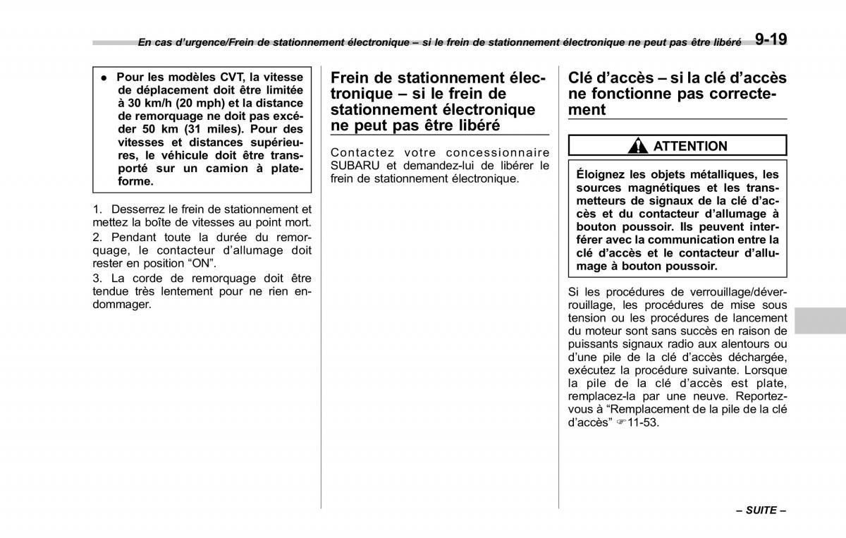 Subaru Outback Legacy V 5 manuel du proprietaire / page 512