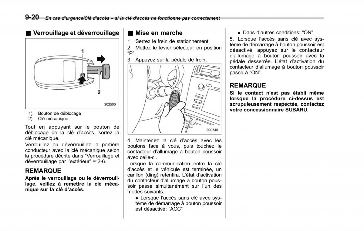 Subaru Outback Legacy V 5 manuel du proprietaire / page 513