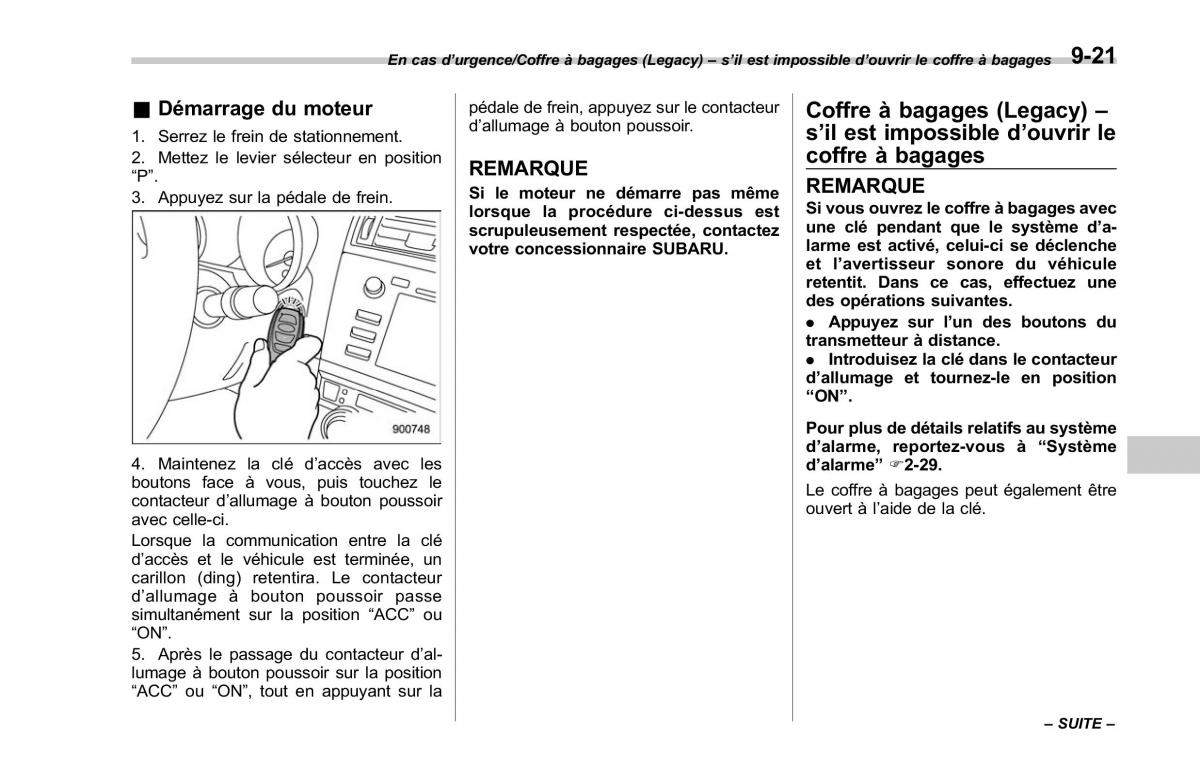 Subaru Outback Legacy V 5 manuel du proprietaire / page 514