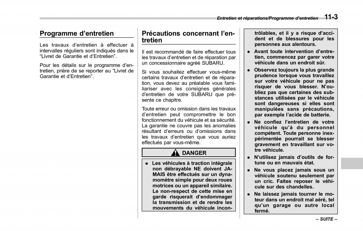 Subaru Outback Legacy V 5 manuel du proprietaire / page 528