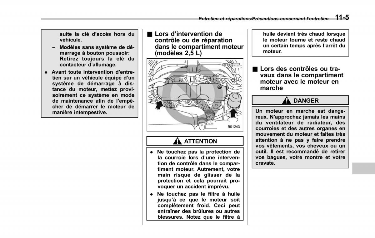 Subaru Outback Legacy V 5 manuel du proprietaire / page 530