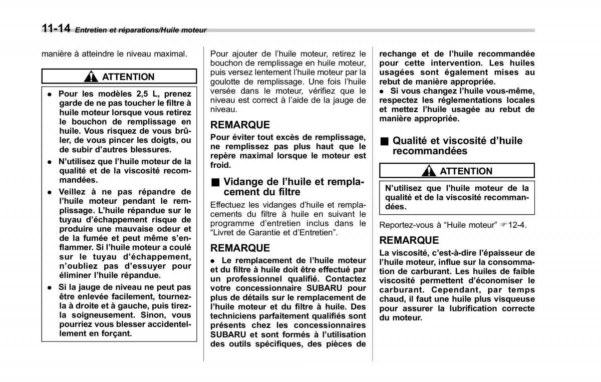 Subaru Outback Legacy V 5 manuel du proprietaire / page 539