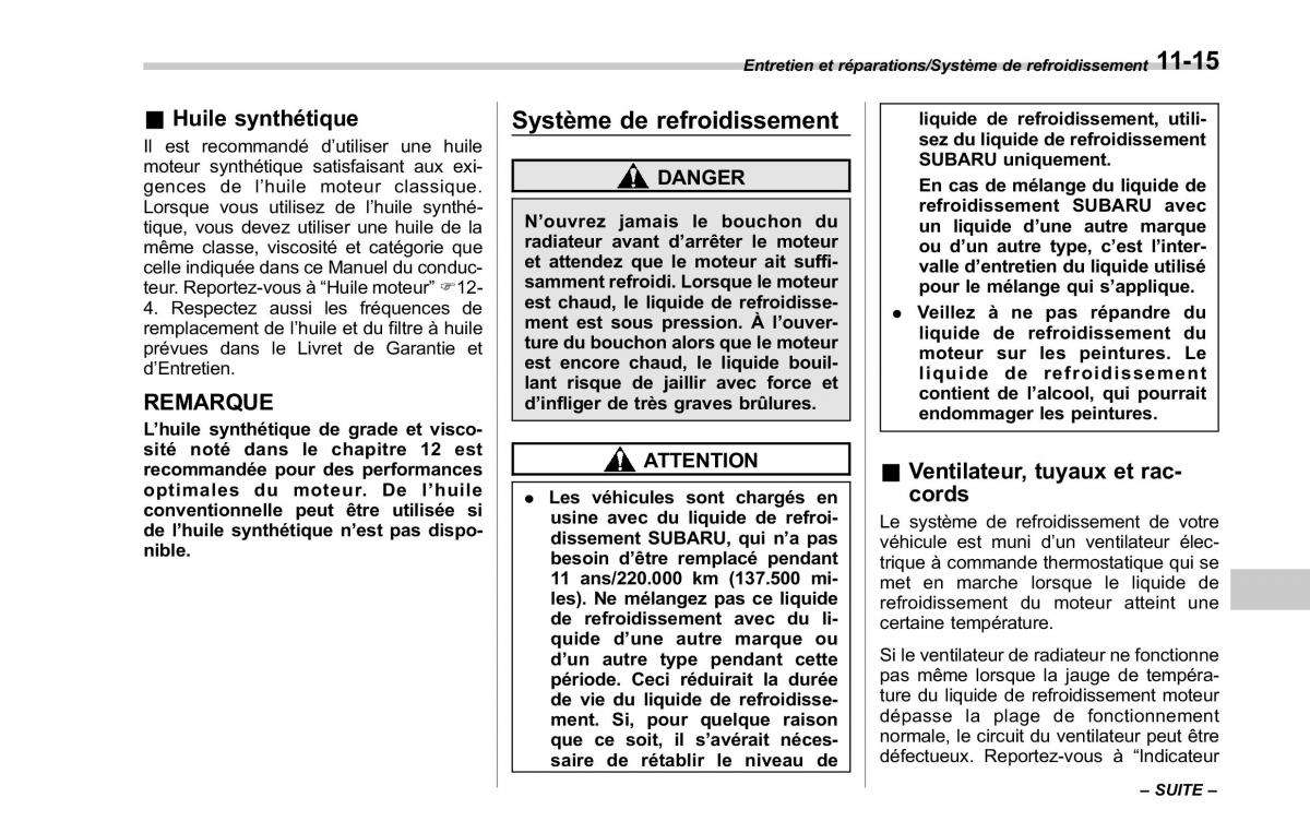 Subaru Outback Legacy V 5 manuel du proprietaire / page 540