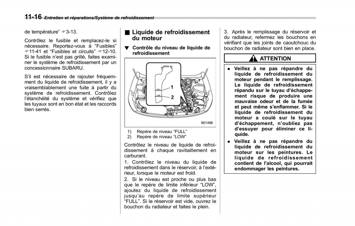 Subaru Outback Legacy V 5 manuel du proprietaire / page 541