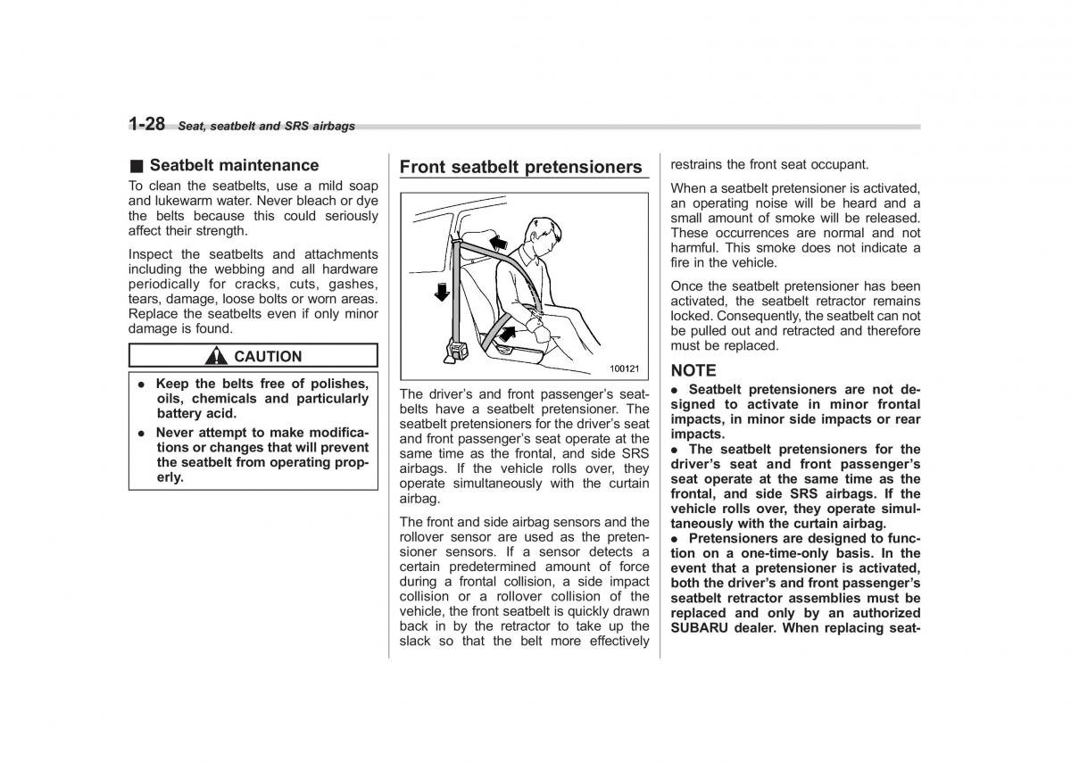 Subaru Tribeca owners manual / page 55