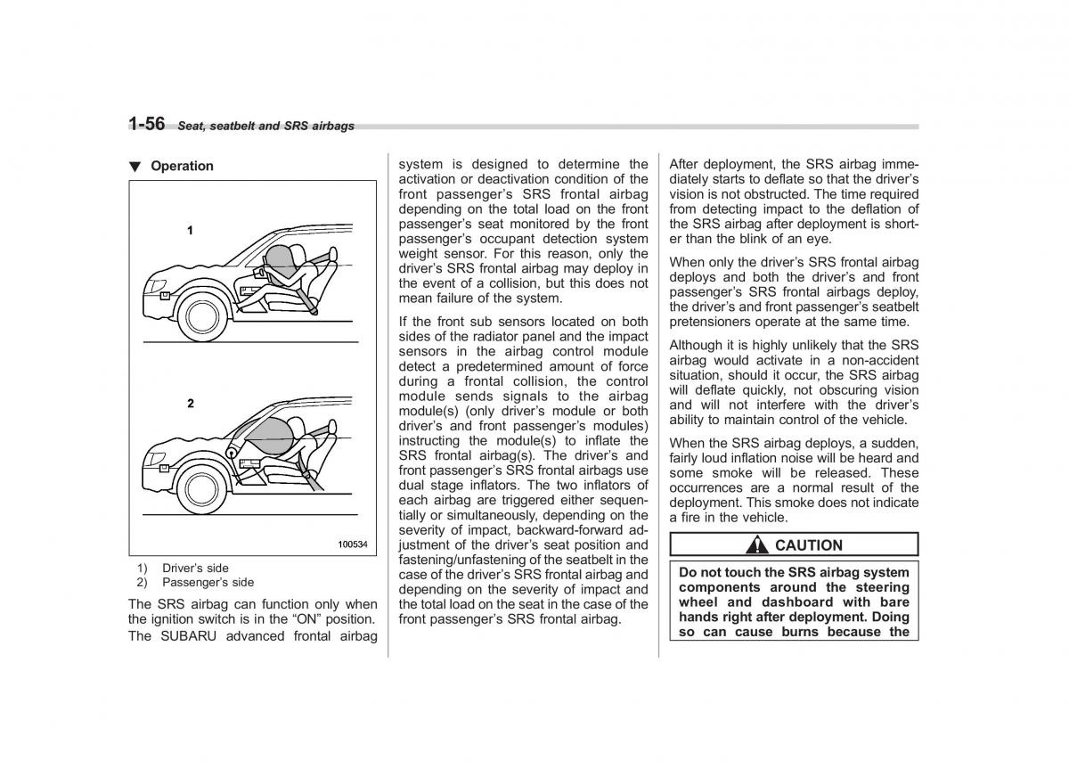 Subaru Tribeca owners manual / page 83