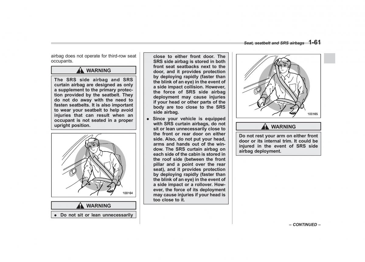 Subaru Tribeca owners manual / page 88