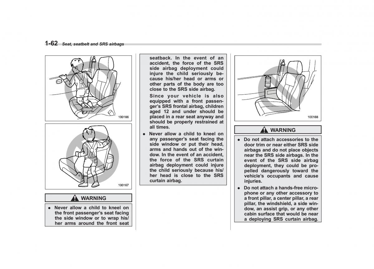 Subaru Tribeca owners manual / page 89